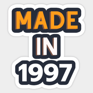 Made in 1997 tshirt birthday gift for the people born in 1997 Sticker